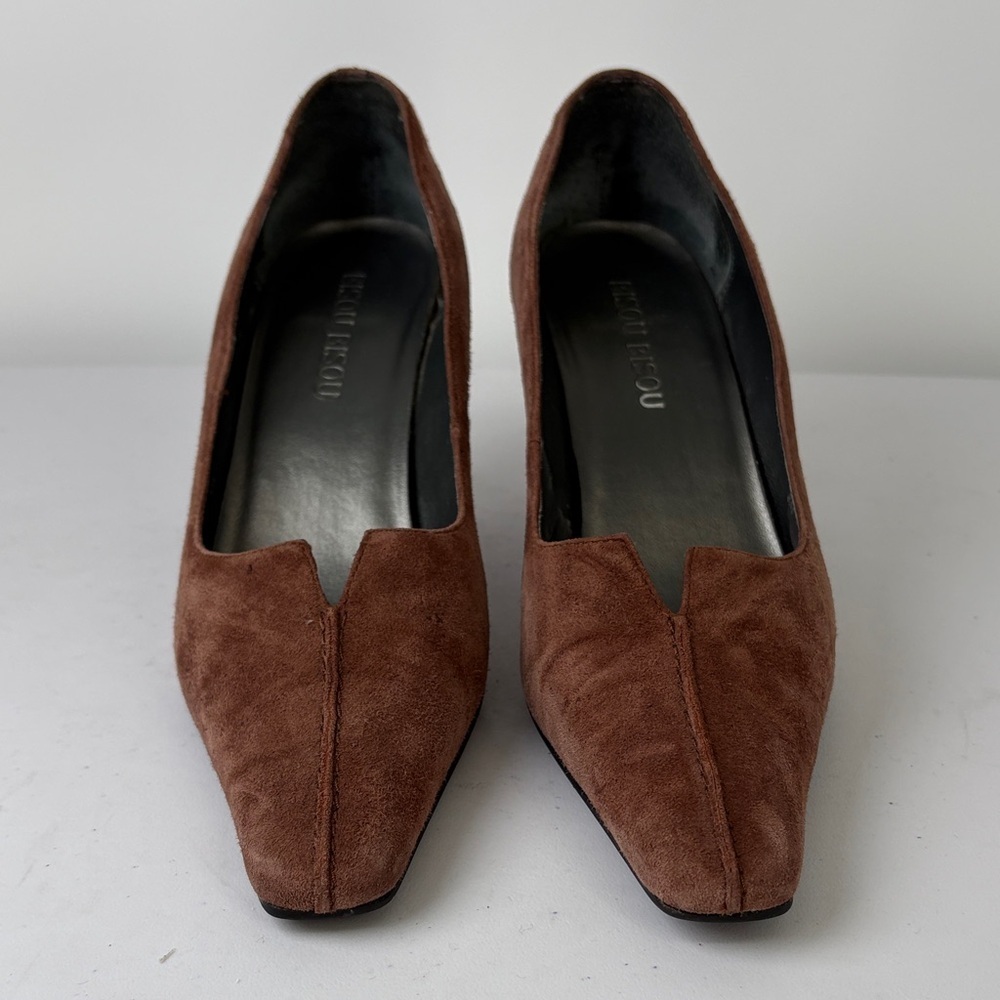 🌜Bisou Bisou rosy taupe Suede Heels